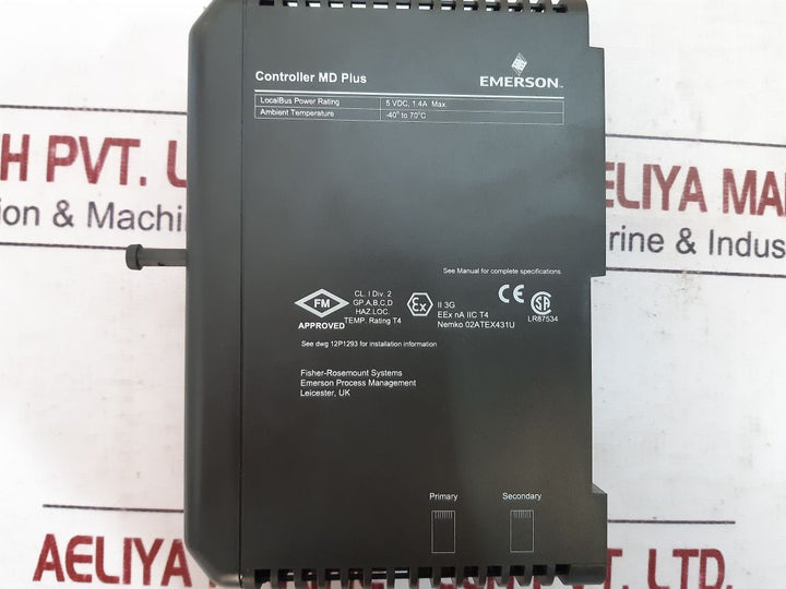 Emerson Delta V 12P3439X012 Md Plus Controller