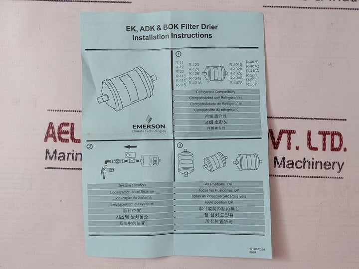 Emerson Ek-083 Liquid Line Filter Drier 047607