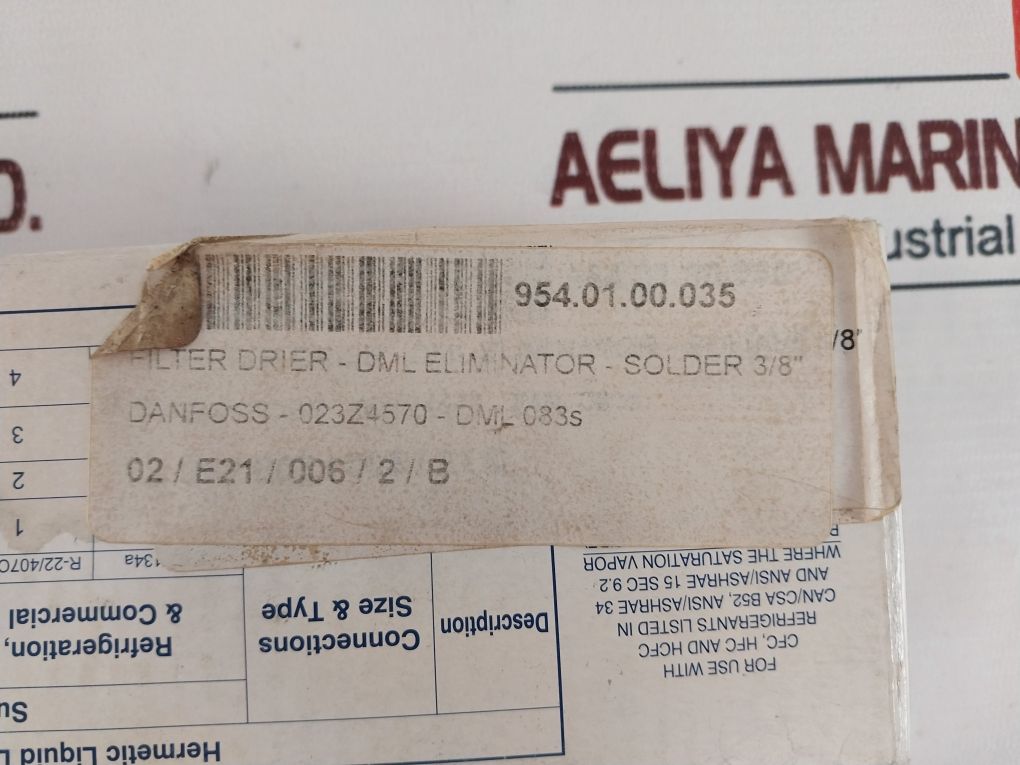 Emerson Ek-083 S Liquid Line Filter Drier 3/8 Inch Odf Solder