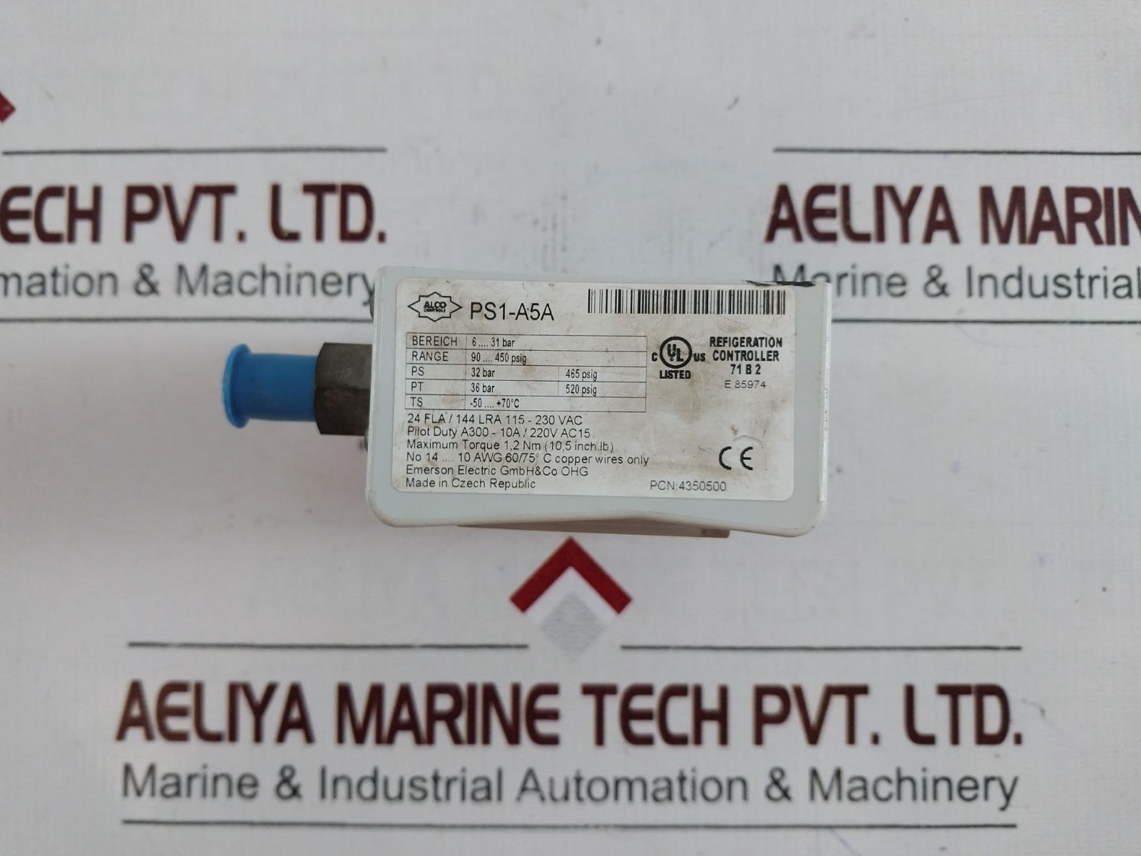 Emerson Ps1-a5A Pressure Controller Switch Pcn. 4350500