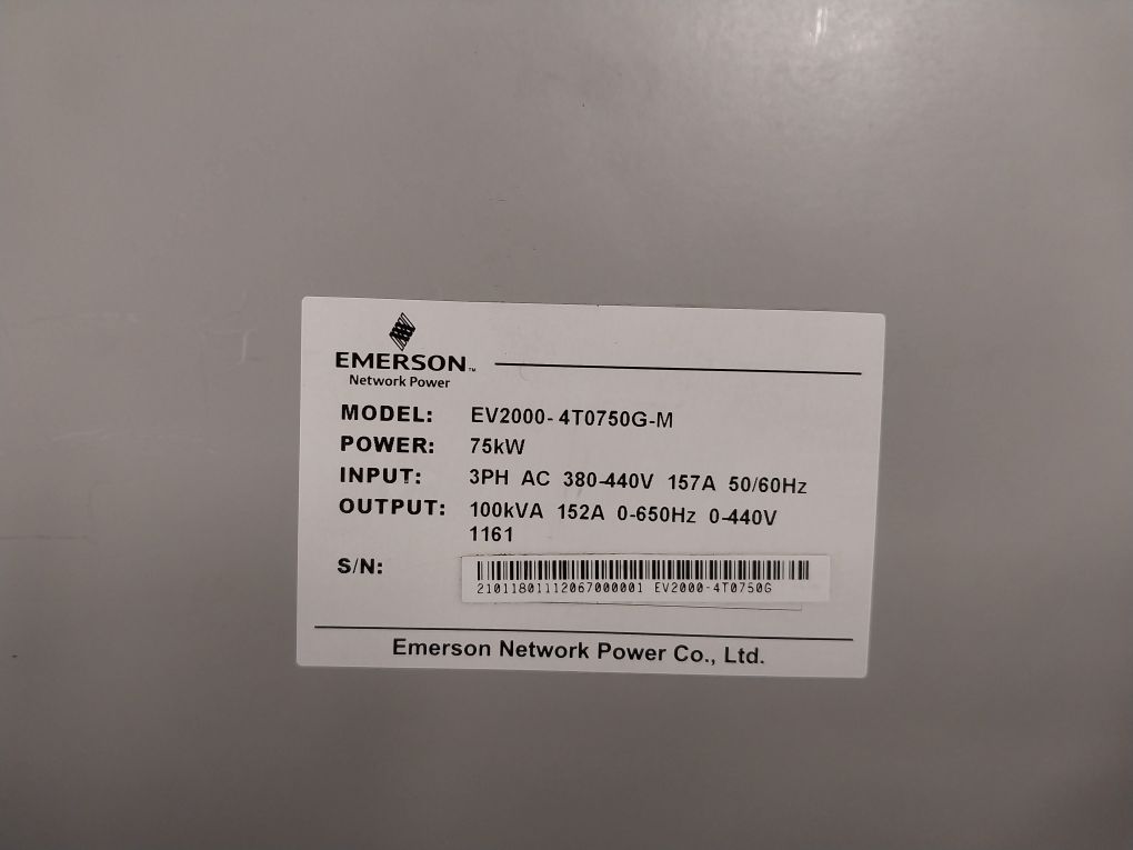 Emerson Ev2000-4T0750G-m Inverter
