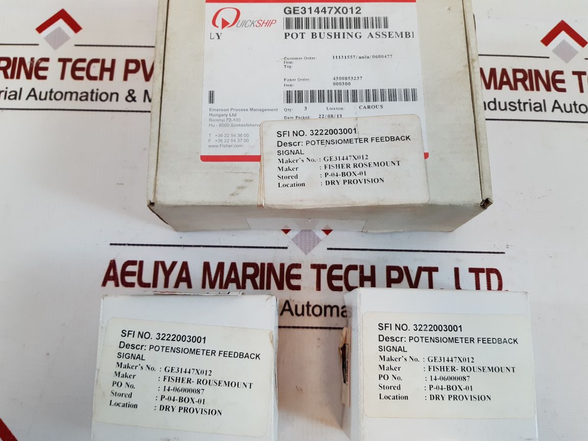 Emerson Ge31447X012 Pot Bushing Assembly