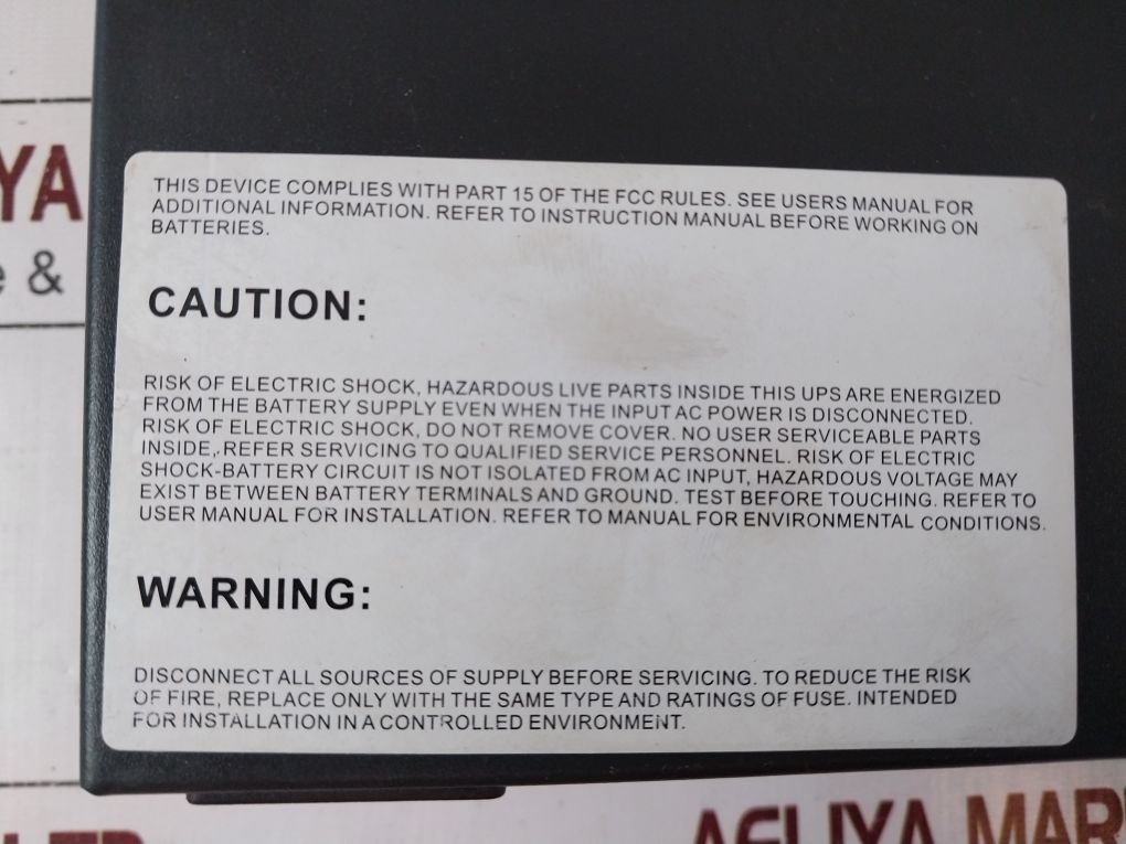 Emerson Gxt3-1000Rt120 Ac Power System