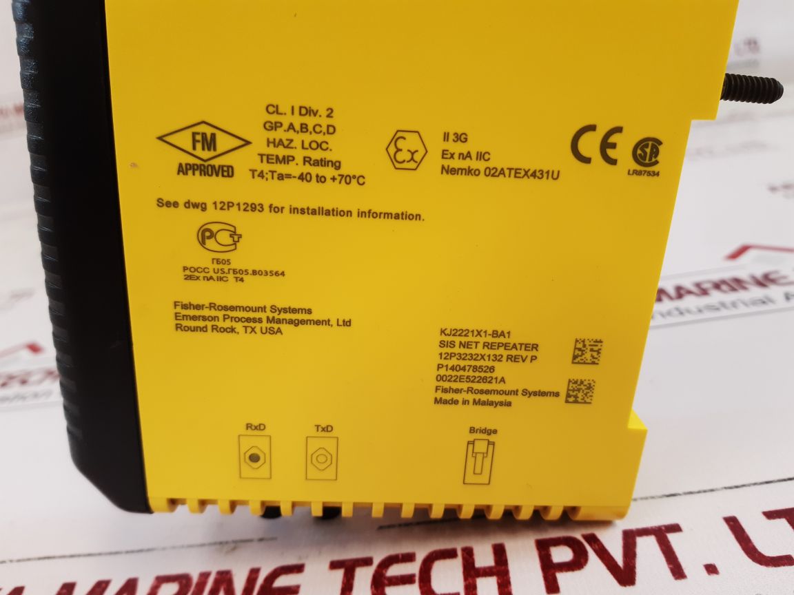 Emerson Kj2221X1-ba1 Sis Net Repeater 12P3232X132 Rev.P
