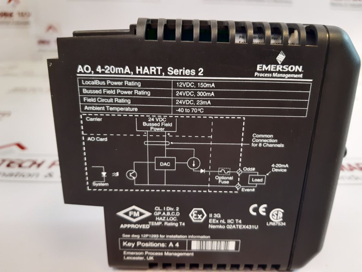 Emerson Kj3221X1-ba1 Analog Output Module 12P2531X112 RevP
