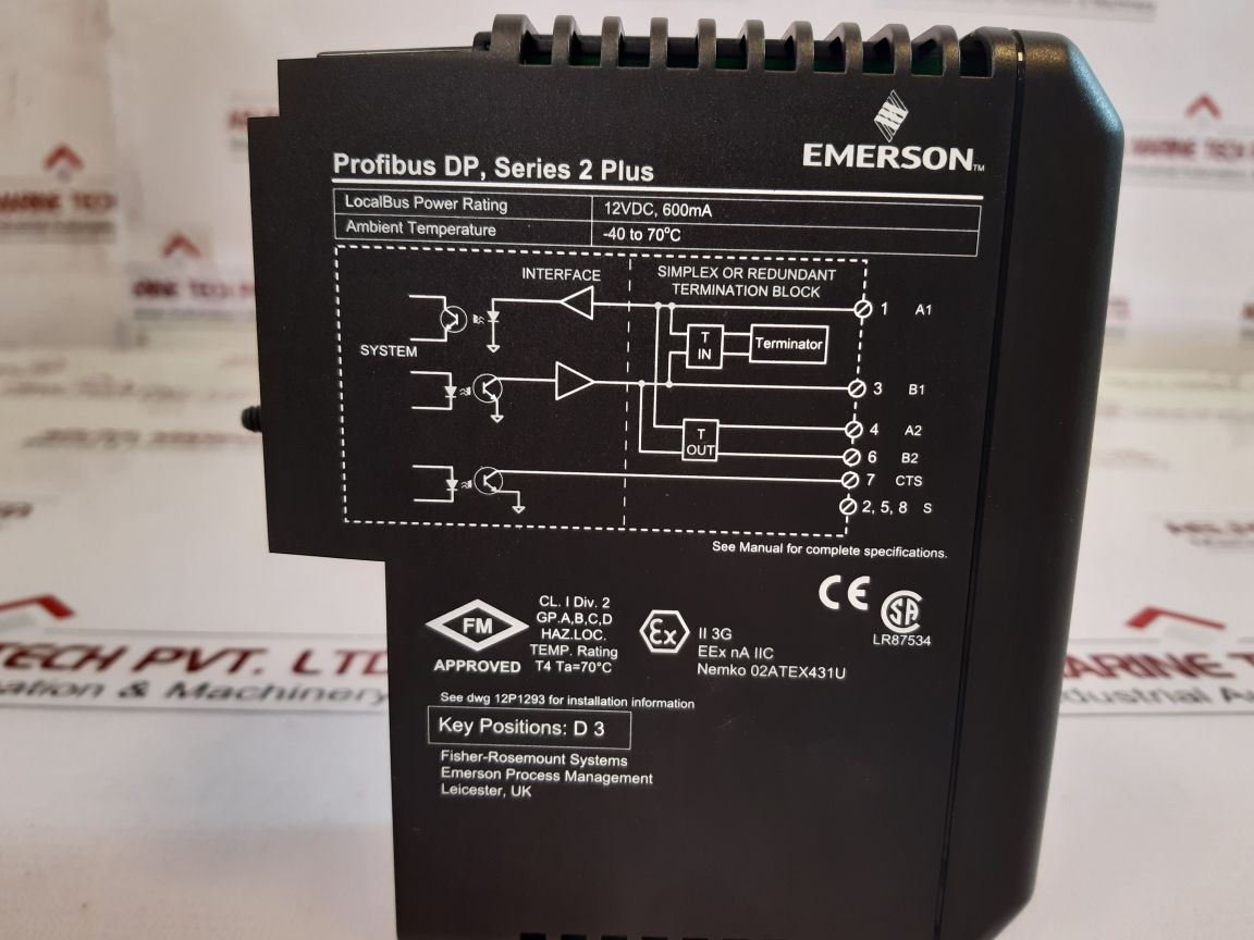 Emerson Kj3243X1-bb1 Profibus Dp 12P3994X032 Rev D
