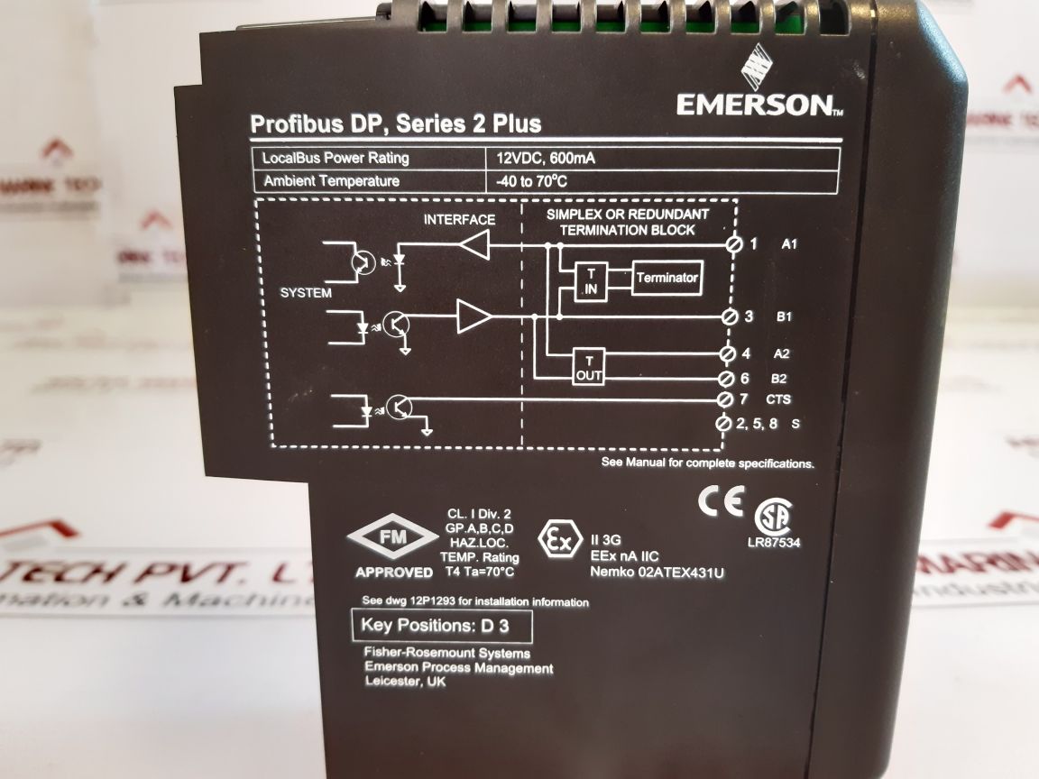 Emerson Kj3243X1-bb1 Profibus Dp,12P3994X042 Rev F
