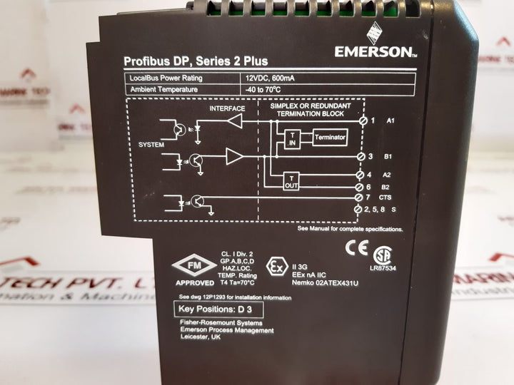 Emerson Kj3243X1-bb1 Profibus Dp,12P3994X042 Rev F
