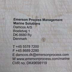 Emerson Mas 2600 Transducer Mas 2600-g30-05-0/0P