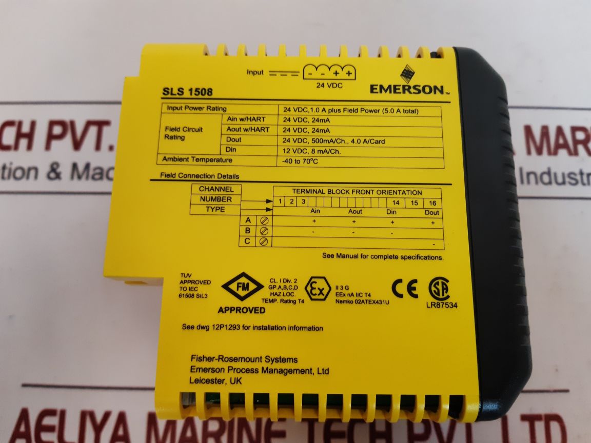 Emerson Sls 1508 Smart Logic Solver 12P3162X102
