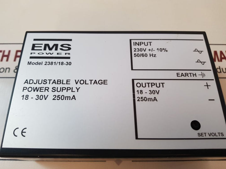 Ems Power 2381/18-30 Adjustable Voltage Power Supply
