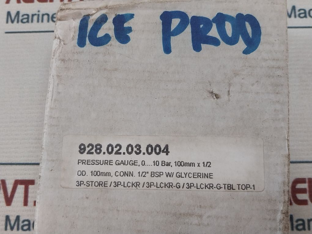 Kl.1.6 Pressure Gauge En837-1 0-10 Bar