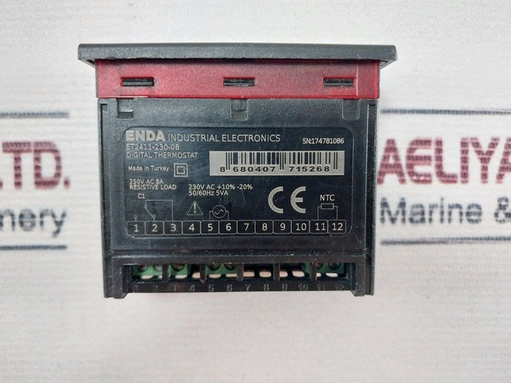 Enda Et2411-230-08 Digital Thermostat/ Temperature Controller 50/60Hz 5Va
