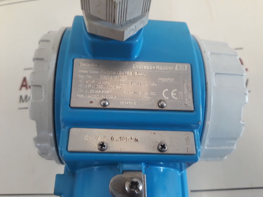 Endress+Hauser Deltabar S Pressure Transmitter Pmd75-1Ba7Bb1Baau
