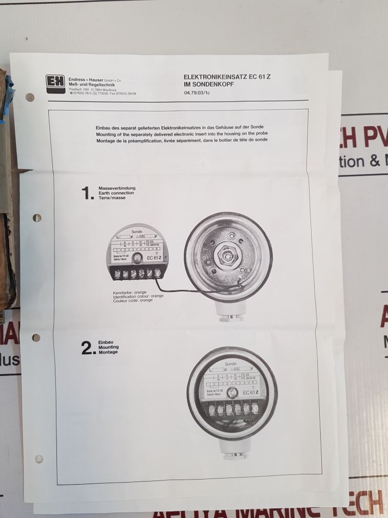 Endress+Hauser Ec61Z Electronics Insert