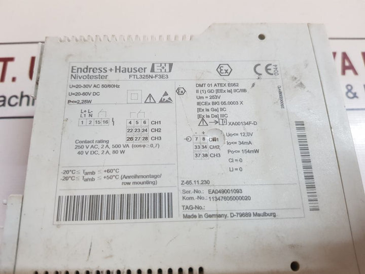 Endress+Hauser Ftl325N-f3E3 Switching Unit