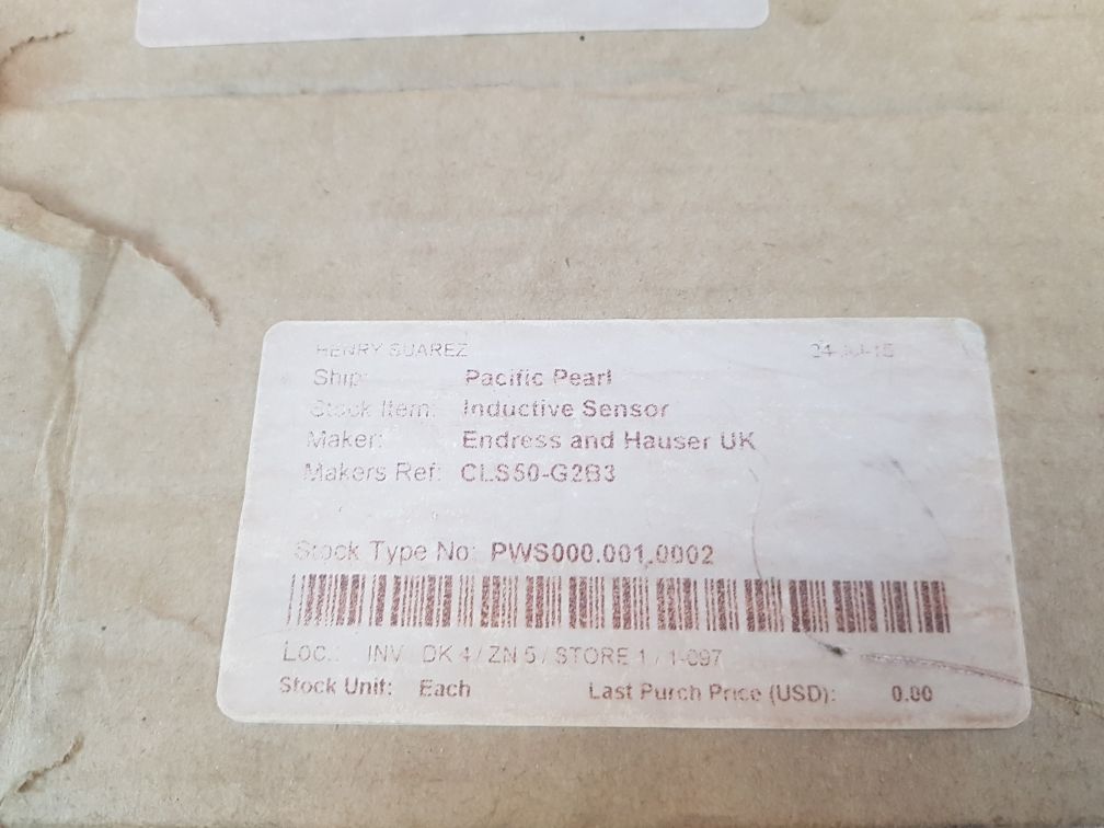 Endress+Hauser Indumax P Cls50 Inductive Sensor Cls50-g2B3
