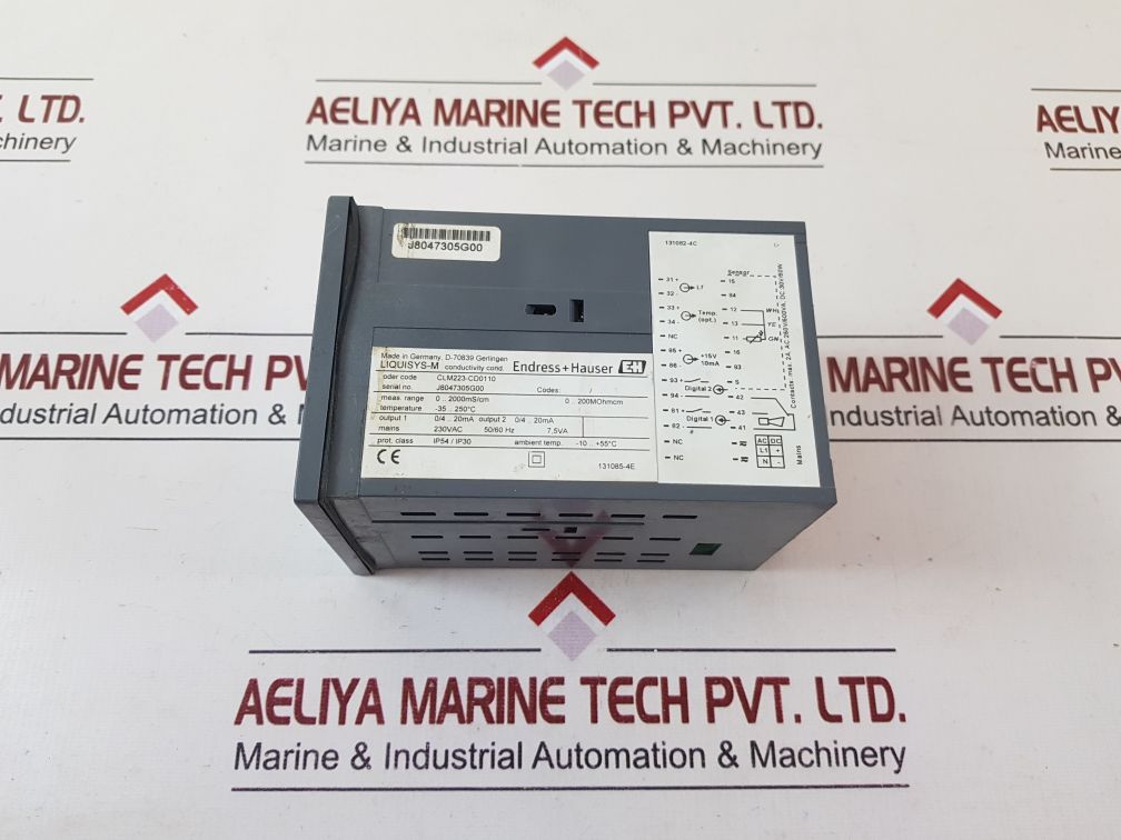 Endress + Hauser Clm223-cd0110 Liquisys-m Conductivity Transmitter ...