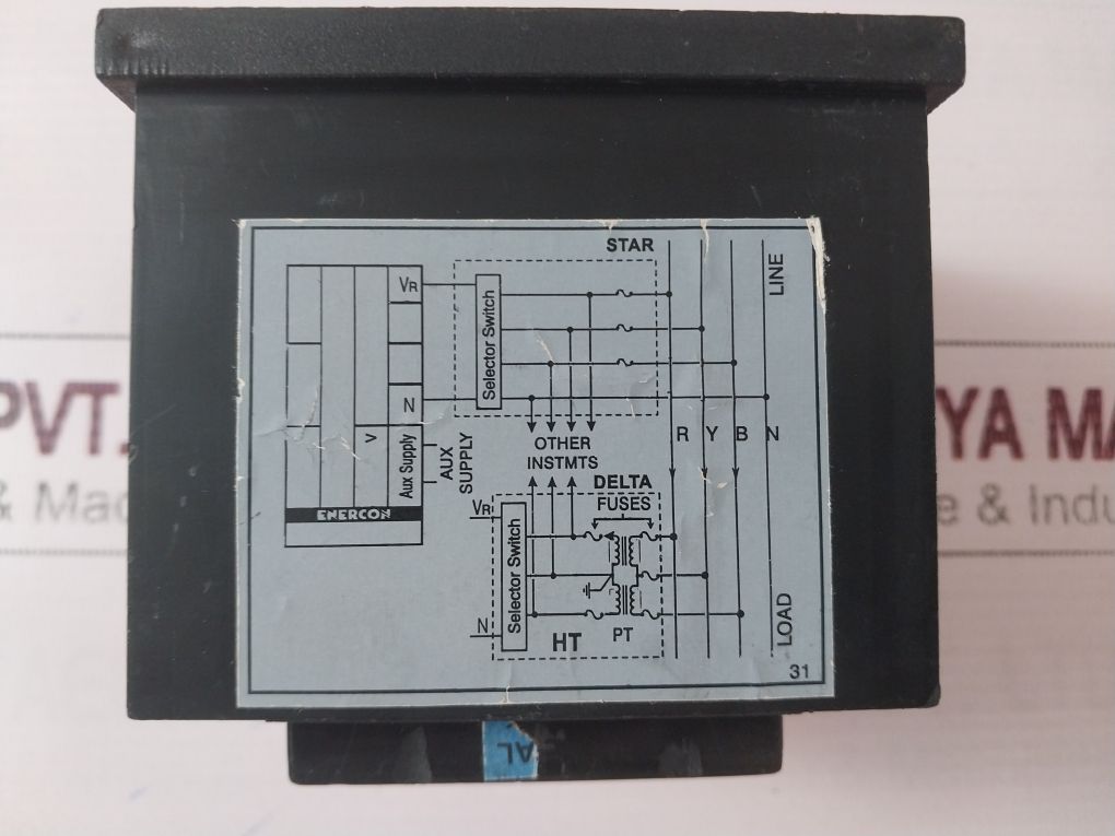 Enercon Dm 3251 Panel Meter 3 Digit Display 110V
