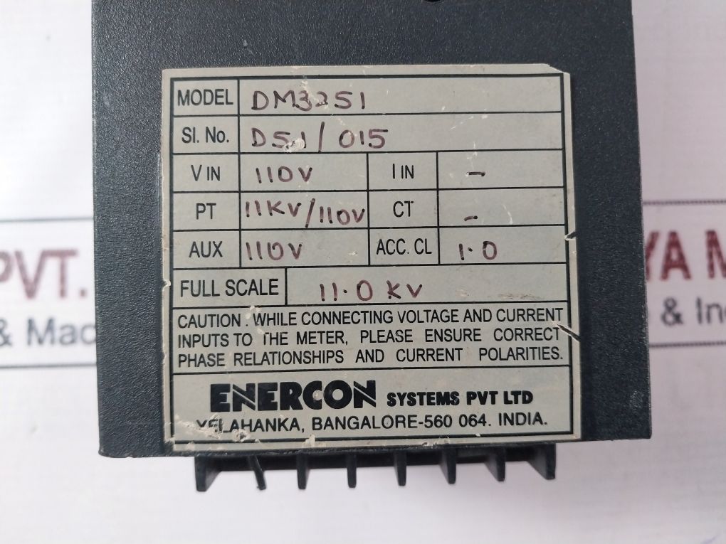 Enercon Dm 3251 Panel Meter 3 Digit Display