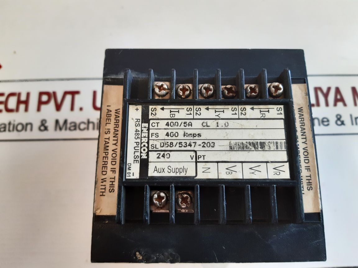 Enercon Dm 3258 Digital Panel Meter Ct 400/5A