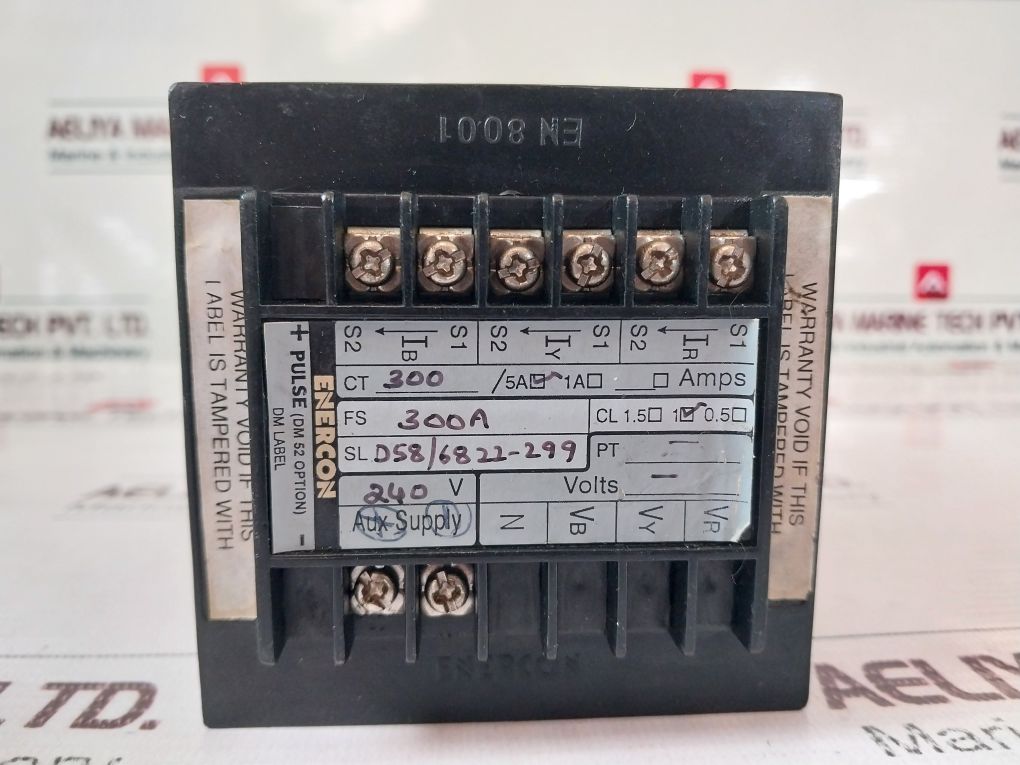 Enercon Dm 3258 Digital Panel Meter Ct 300/5A