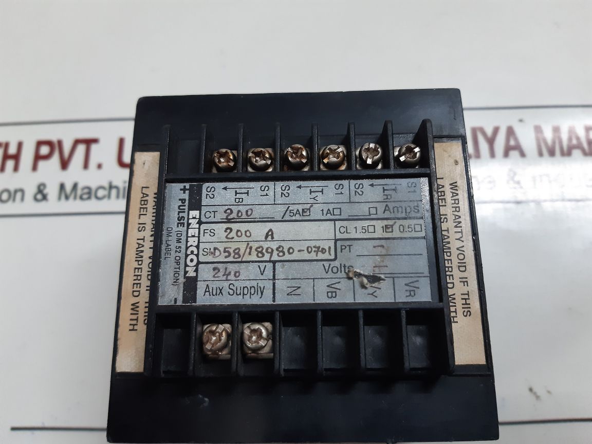 Enercon Dm 3258 Digital Panel Meter Ct 200/5A