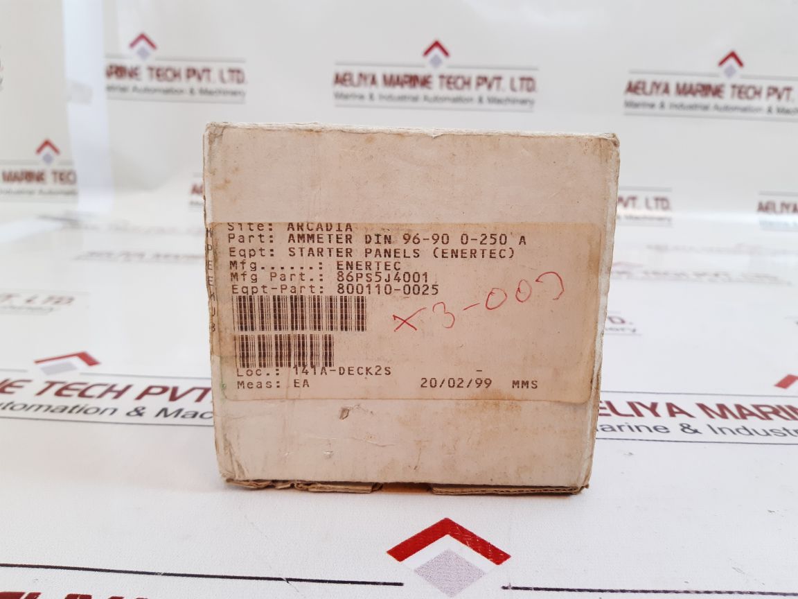 Enerdis 0-250 A Ammeter 96-90 0-250 A