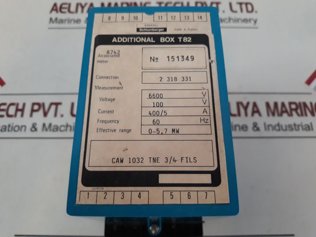 Enertec Caw 1032 Tne 3/4 Files Additional Box T82 60 Hz