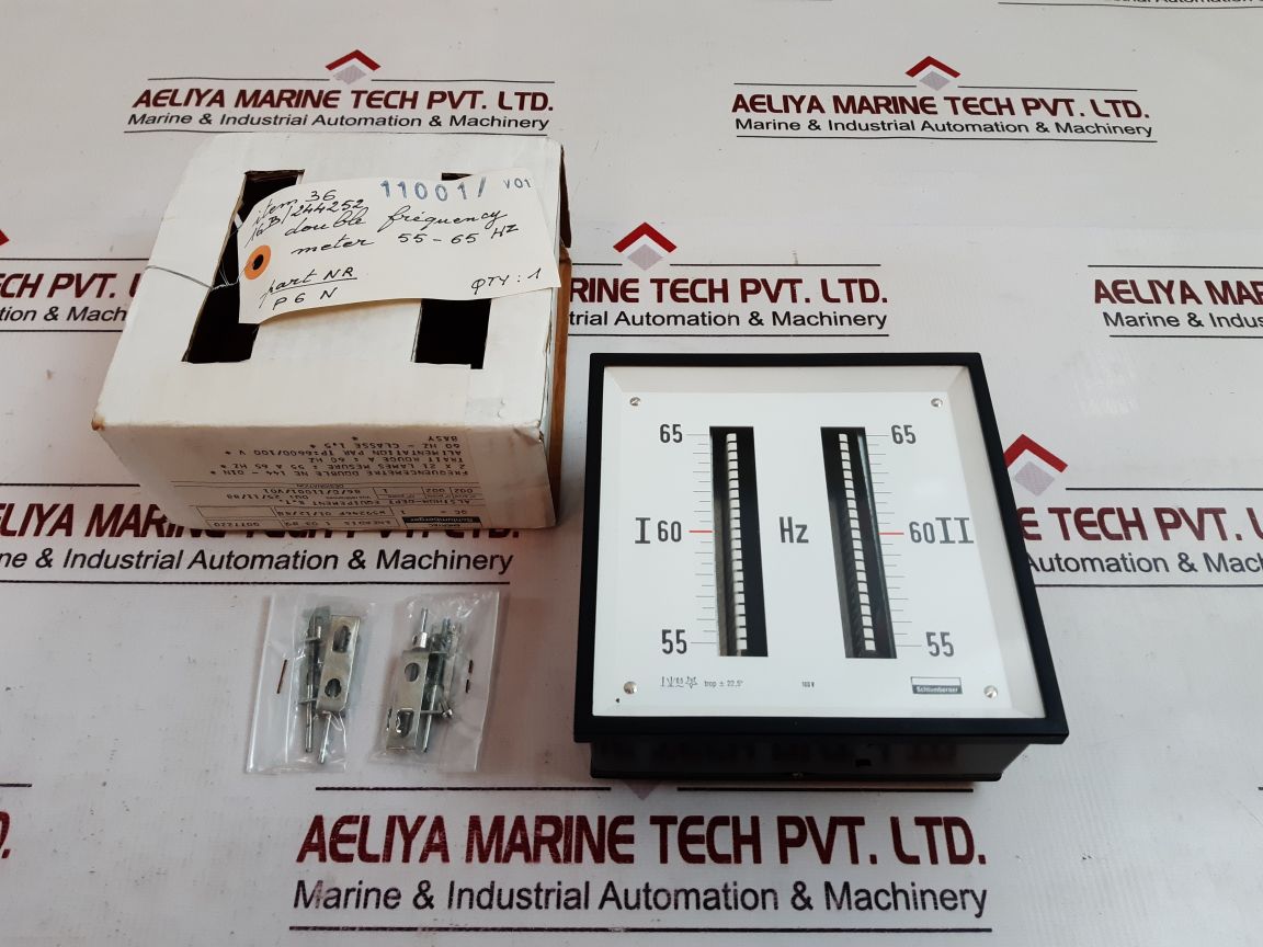Enertec Schlumberger P6N Double Frequency Meter 55-65 Hz
