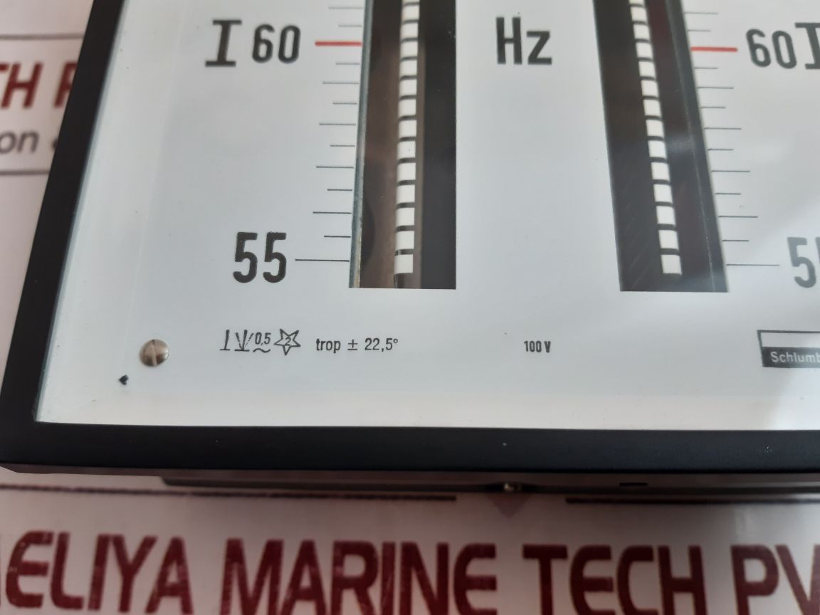 Enertec Schlumberger P6N Double Frequency Meter 55-65 Hz