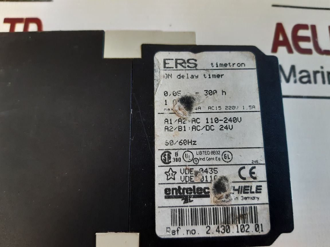 Entrelec Ers Timetron 2.430.102.01 On Delay Timer