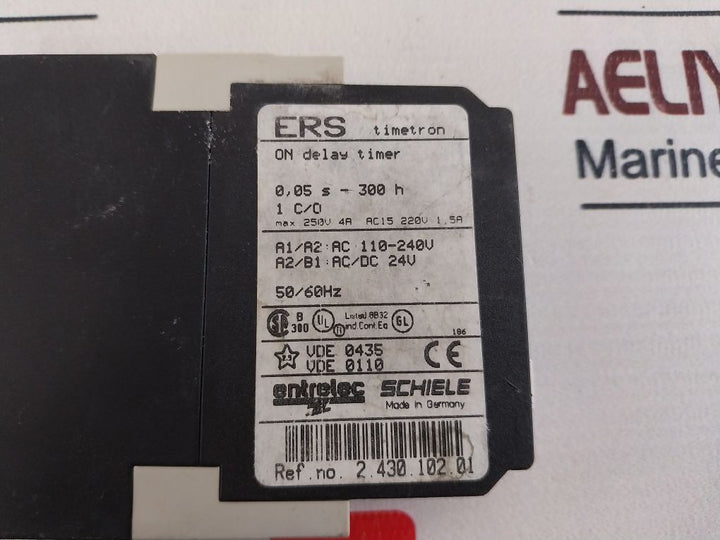 Entrelec Ers Timetron On Delay Timer 2.430.102.01