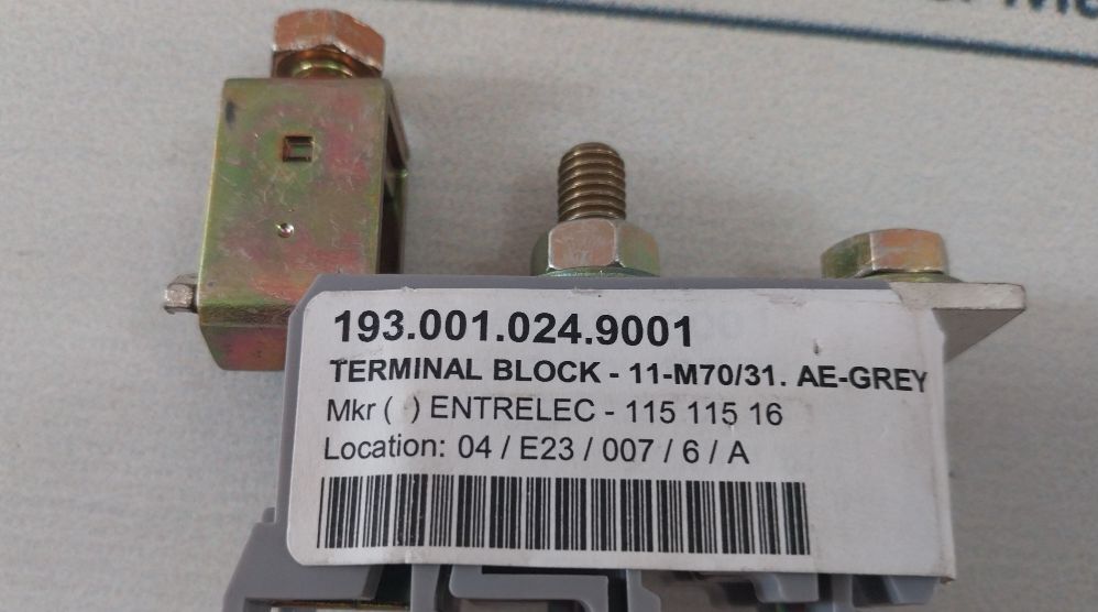 Entrelec 11 M70/31.Ae Terminal Block