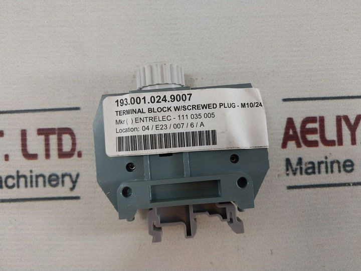 Lot Of 19X Entrelec Mb10/24.Sf Terminal Block With Screw Plug