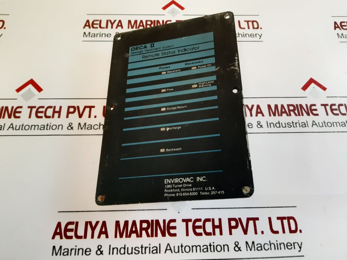 Envirovac Remote Status Indicator Box