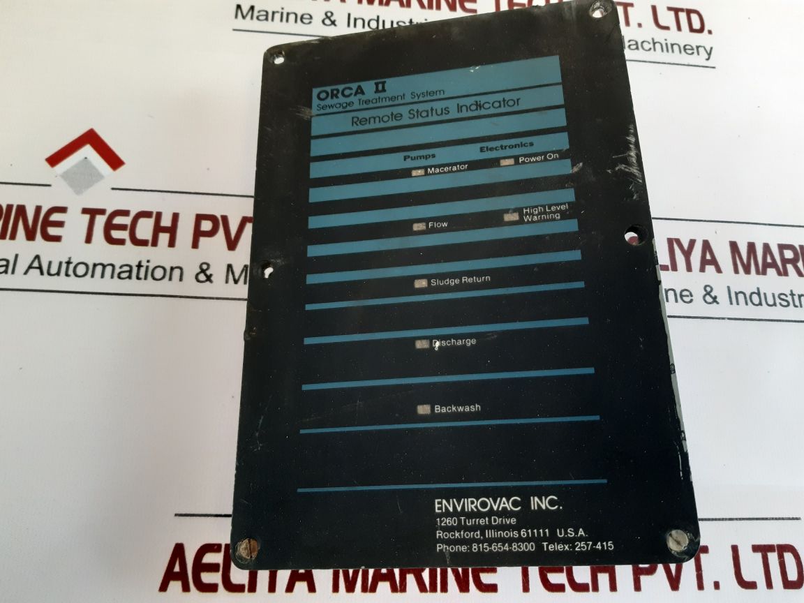 Envirovac Remote Status Indicator Box