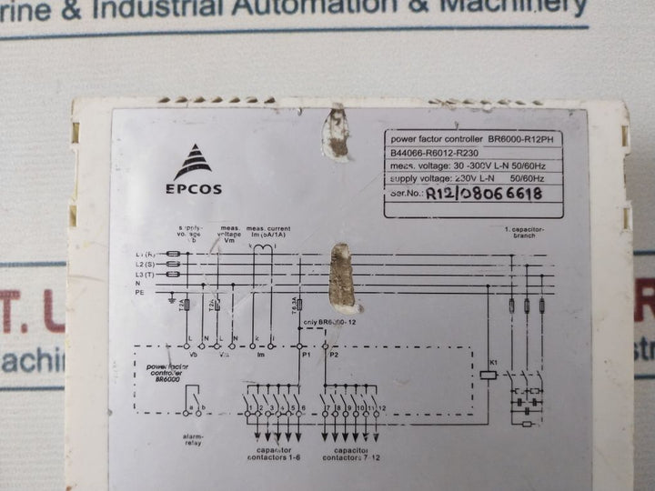 Epcos Br 6000 Power Factor Controller Br6000-r12Ph