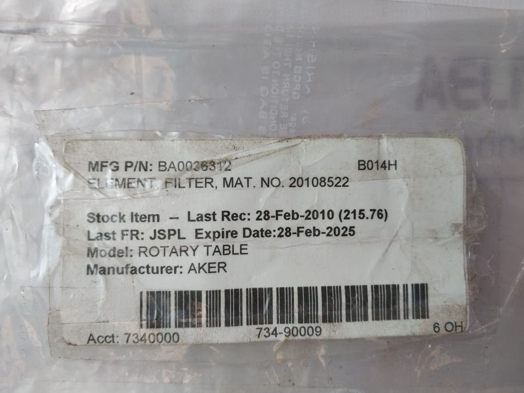 Epe D-68775 Hydraulic Oil Filter Ba0036312