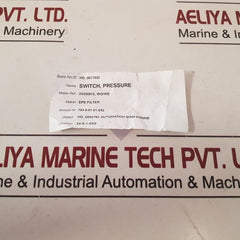 Epe Filter Wo/We Pressure Switch