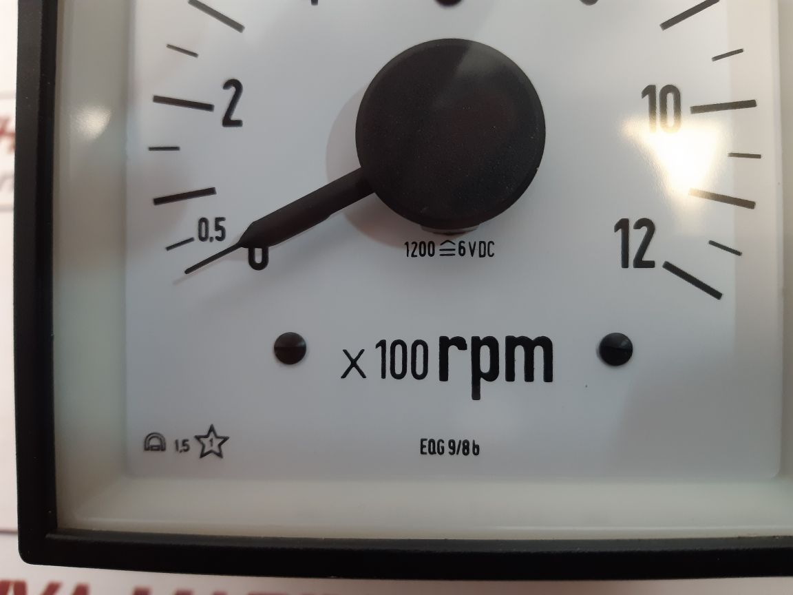Eqg 9/8b 0-12 x100 rpm rpm meter