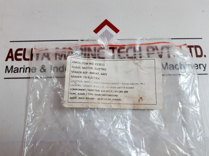Er Electric 494547 Electric Motor 440V