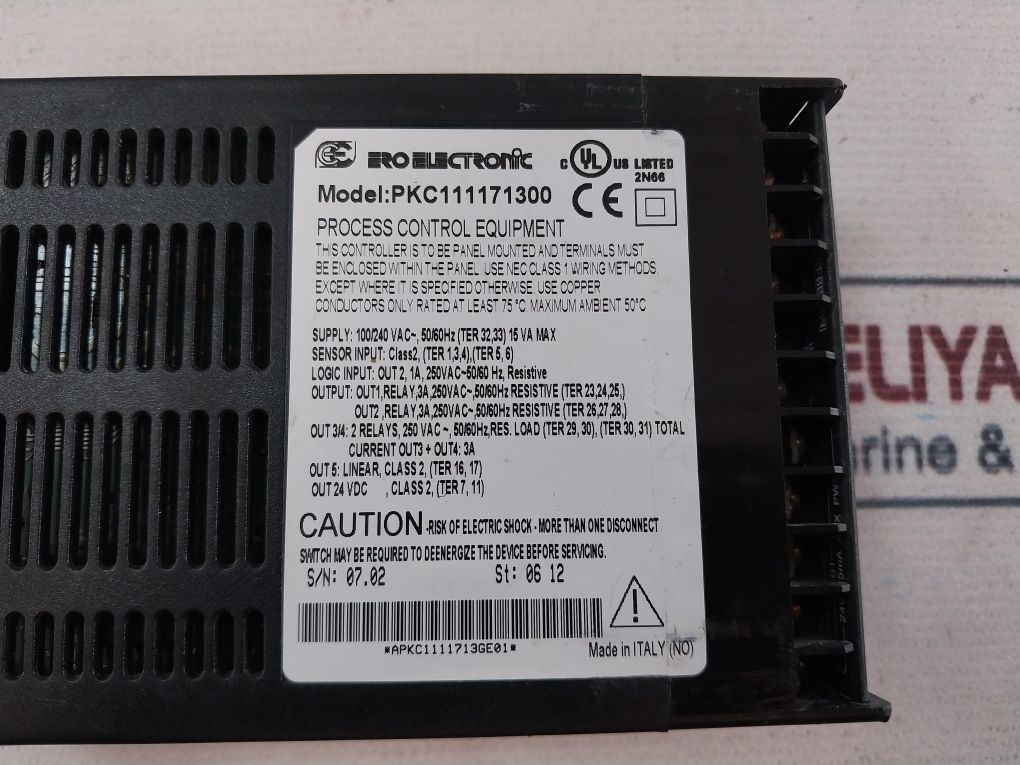 Ero Electronic Pkc111171300 Process Control Equipment 3A