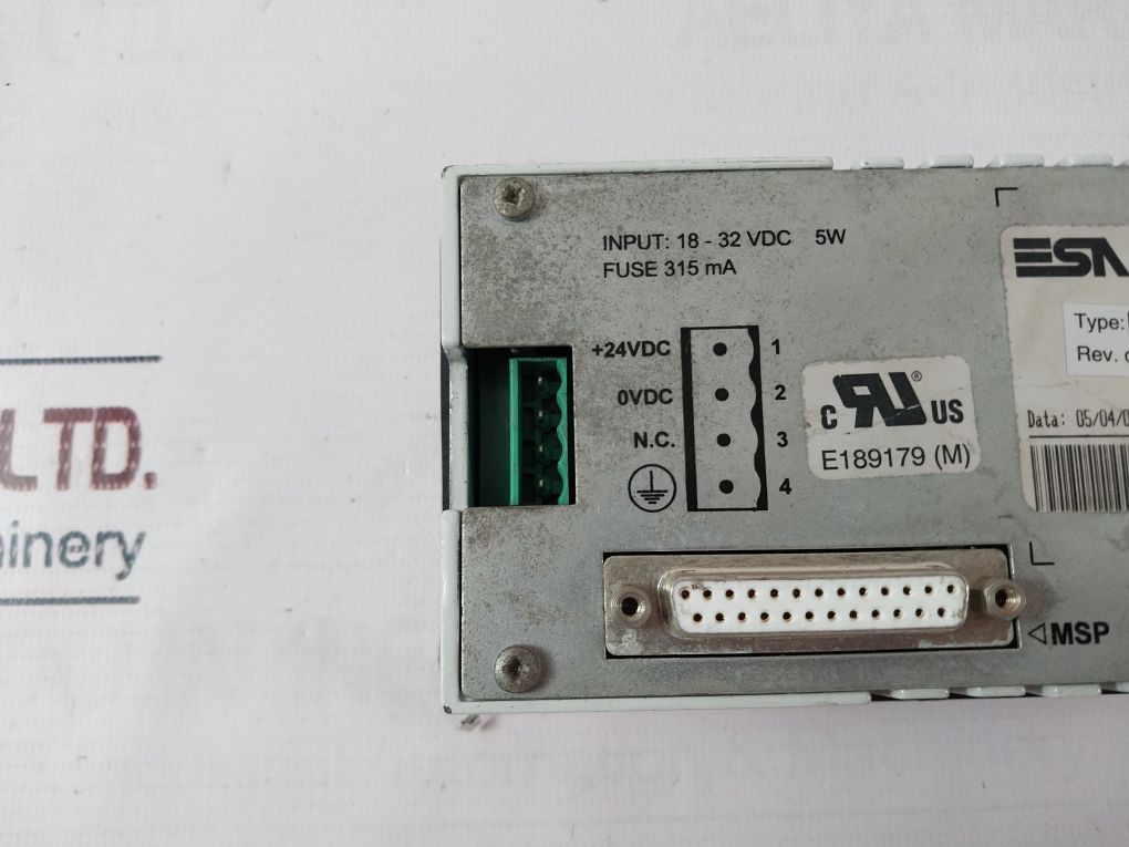 Esa Vt06000000 Operator Interface With Lcd Display 18-32 Vdc 5W