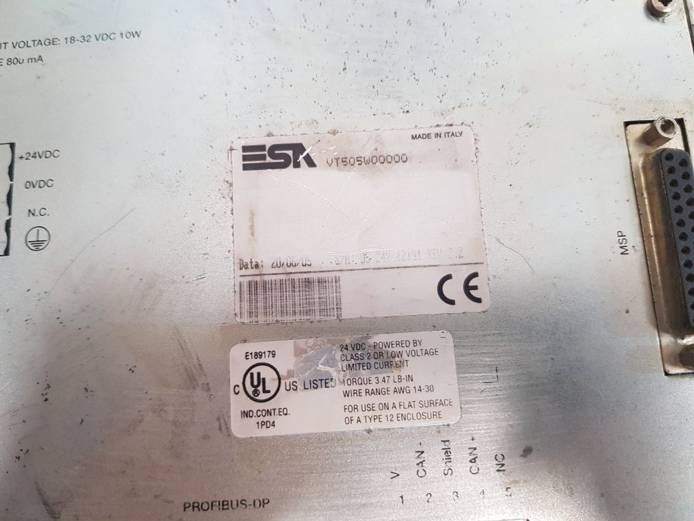 Esa Vt505W00000 Touch Screen Hmi Panel