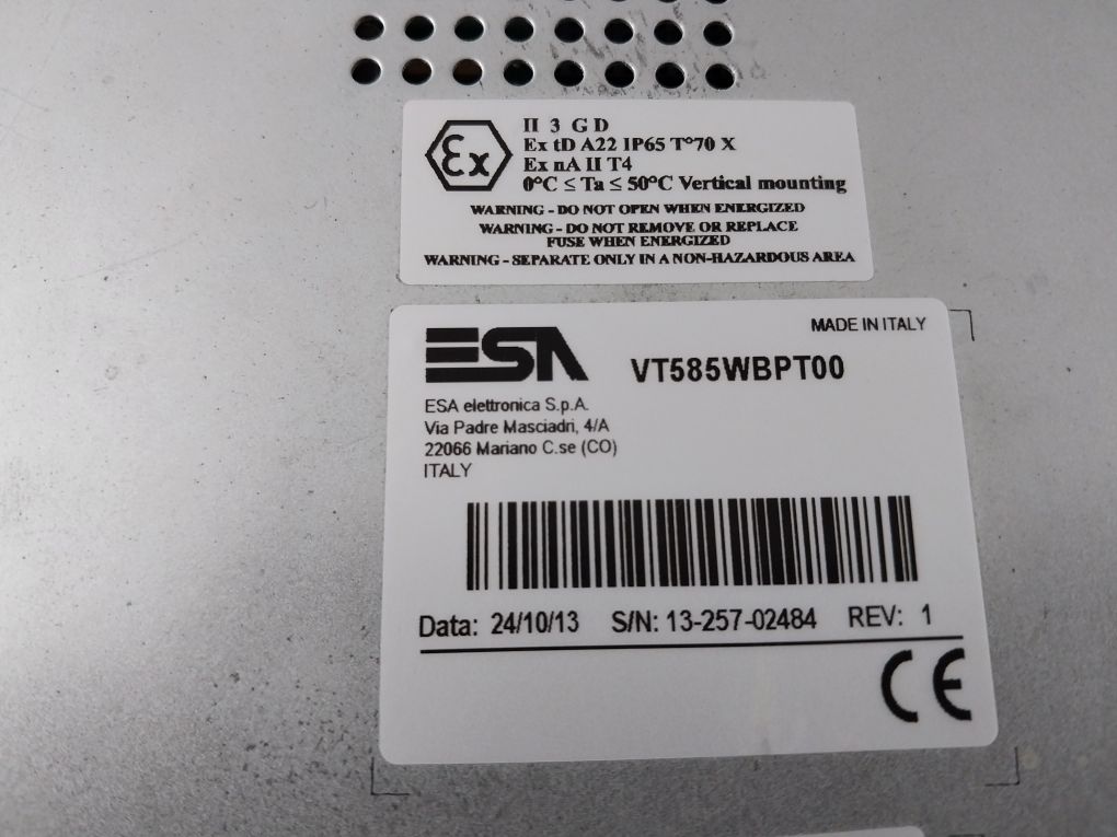 Esa Vt585Wbpt00 Touch Screen Operator Interface