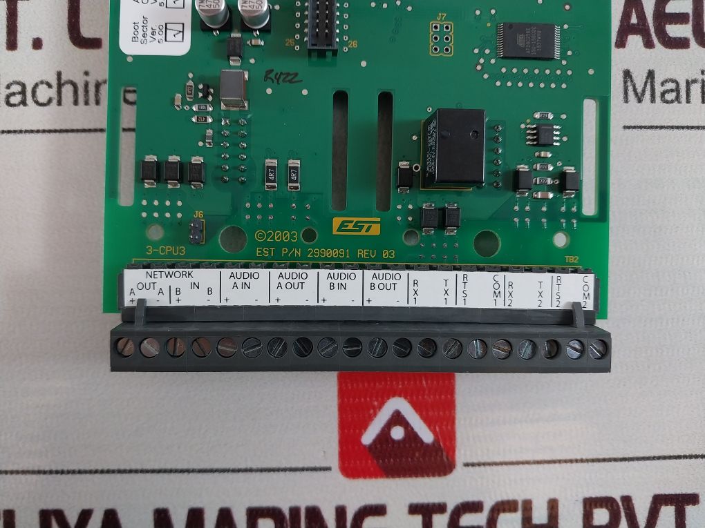 Est Edwards 3-cpu3 Central Processor Module Fire Alarm 2990091 Rev 03
