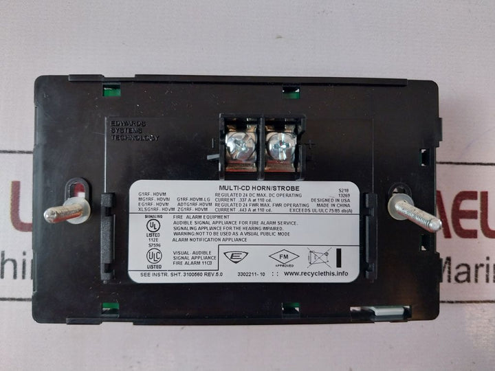 Est G1Rf-hdvm Multi-cd Horn Strobe Fire Alarm