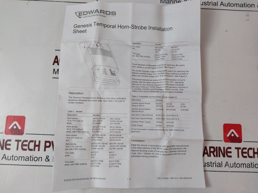 Est G1Rf-hdvm Multi-cd Horn Strobe Fire Alarm