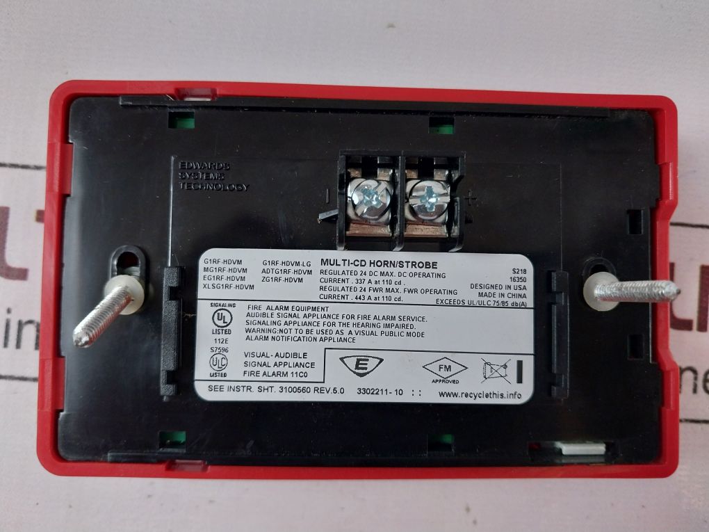 Est G1Rf-hdvm Multi Cd Horn-strobe Fire Alarm